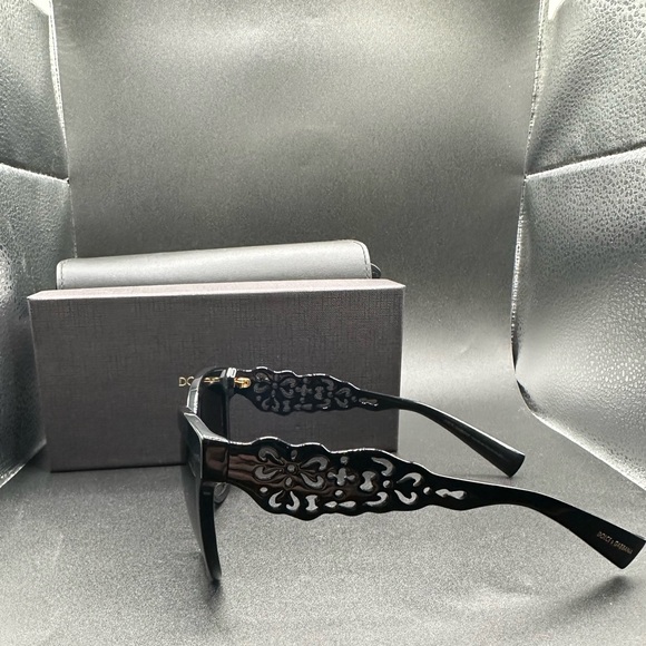 Dolce & Gabbana Black Sunglasses with Intricate Side Detail main image 4